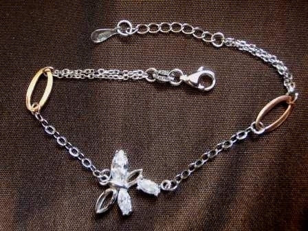Silver & Rose Gold Butterfly Bracelet