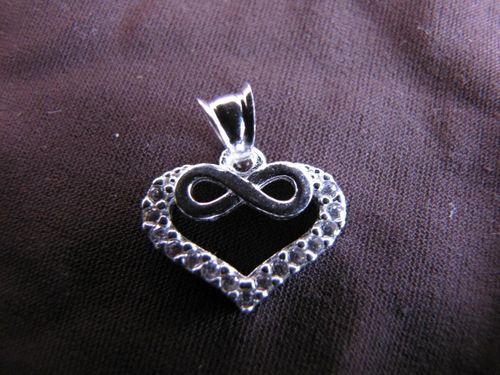 Silver Heart and Infinity Pendant