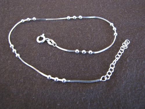 Silver Balls Ankle Chain