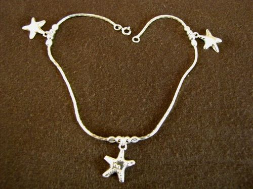 Silver Starfish Ankle Chain