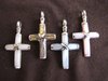 Silver White Mother of Pearl Cross Pendant