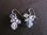 Silver Pink Crystal Cluster Drop Earrings