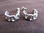 Silver Links Design Half Hoop Earrings