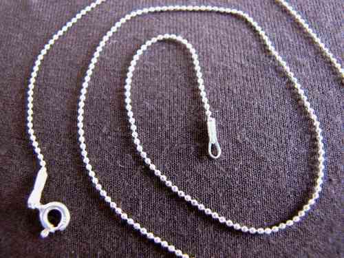 Silver Faceted Ball Link Chain
