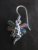 Silver Pink Mother of Pearl Fairy Earrings
