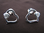 Silver Cubic Zirconia  Heart Earrings