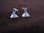 Silver Cubic Zirconia Triangle Earrings