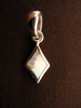 Silver Diamond Mother of Pearl Pendant