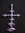 Silver Pink Cubic Zirconia Cross Pendant