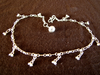 Silver Ankle Chain with Balls Charms