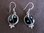 Silver Onyx, Turquoise Yin-Yang Earrings