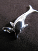 Silver Cubic Zirconia Dolphin Pendant