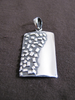 Silver Textured Rectangular Pendant
