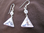 Silver Triangle Cubic Zirconia Earrings