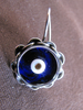 Silver Blue Evil Eye Earrings