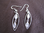 Silver Ellipse Cubic Zirconia Earrings
