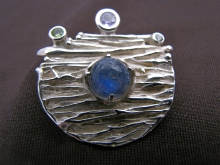 Silver Gem Stone Pendant
