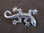 Silver Dimpled Gecko (Lizard) Pendant