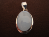 Silver Oval Chalcedony Pendant