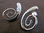 Silver Cubic Zirconia Spiral Earrings