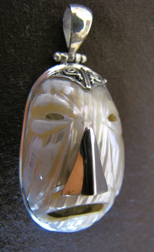 Silver Shell Face Pendant