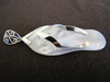 Silver Mother of Pearl Flip-Flop Pendant
