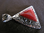 Silver Triangular Red Coral Pendant