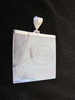 Silver Mother of Pearl Carved Pendant