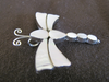 Silver Mother of Pearl Dragonfly Pendant