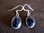 Silver Oval Sapphire Earrings