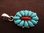 Silver Turquoise & Coral Flower Pendant