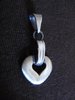 Silver Brushed & Oxidised Heart Pendant