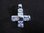 Silver Greek Cubic Zirconia Cross