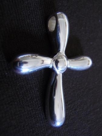Polished Silver Cross Pendant