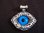Silver Blue Evil Eye Pendant
