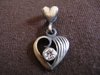 Oxidised Silver Heart Pendant