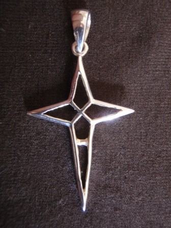 Silver Pointed Cross Pendant