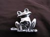 Silver Smiling Frog Pendant