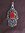 Silver Red Coral Hand of Fatima Pendant