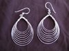 Silver Fine Wire Drop Earrings