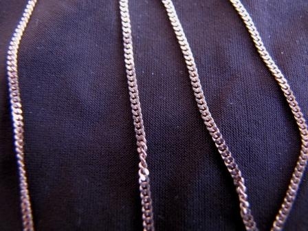 Silver Rose Gold Plated Curb Chain