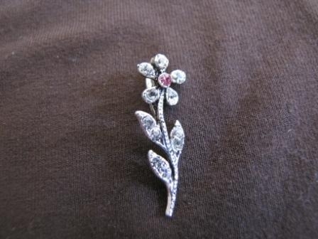 Oxidised Silver Flower Pendant