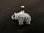Silver Cubic Zirconia Elephant Pendant