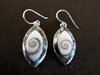 Silver Eye of Shiva, Paua Shell Earrings