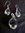 Silver Oval Green Amethyst Earrings