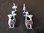 Silver Paua Shell Cat Earrings