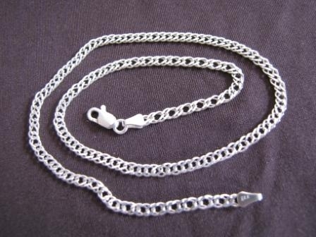 Silver Double Curb Chain