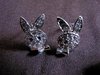 Silver Cubic Zirconia Bunny Earrings