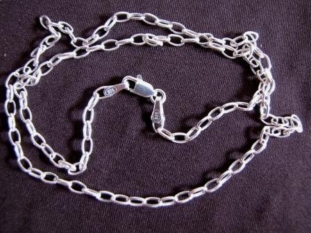 Silver Oval Link Belcher Chain