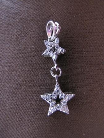 Silver Cubic Zirconia Stars Pendant